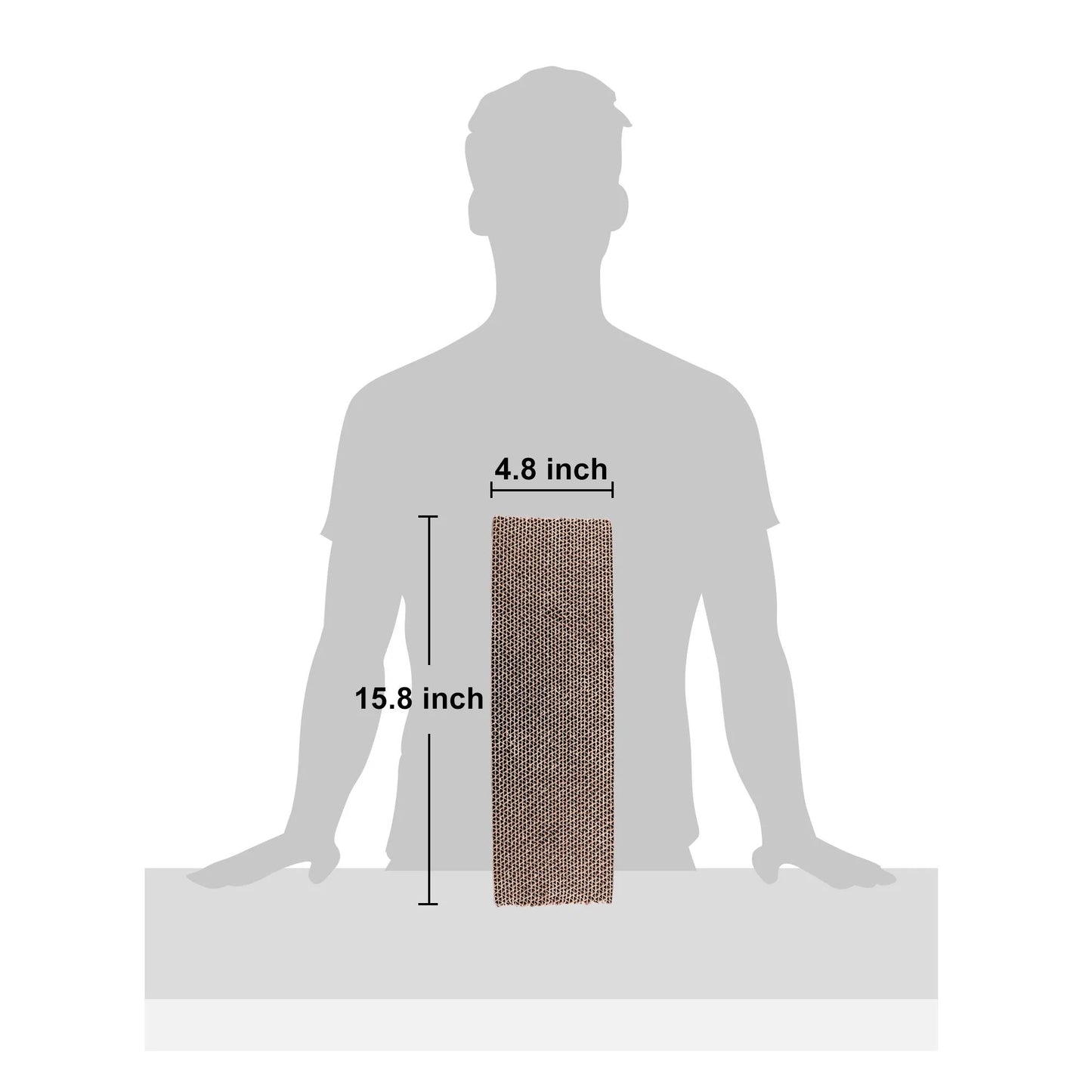 2 Small Cat Scratcher Cardboard with Catnip, 15.8X4.8 In